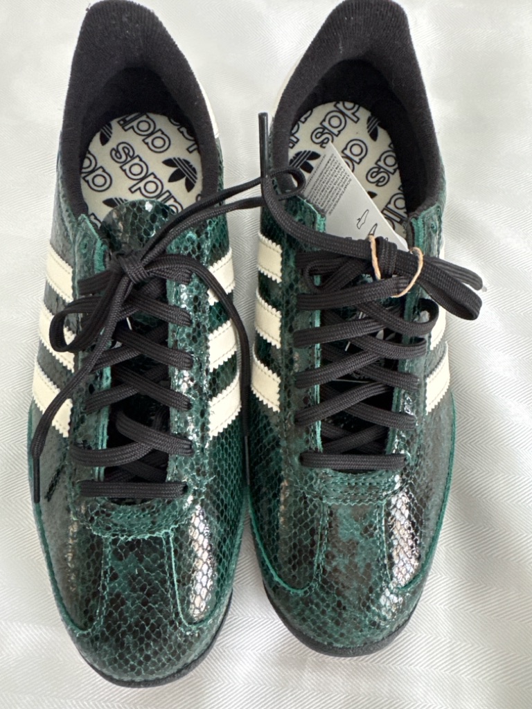 Adidas Sl 72 Og Women’s Green Snake-Print Sneakers With White Stripes